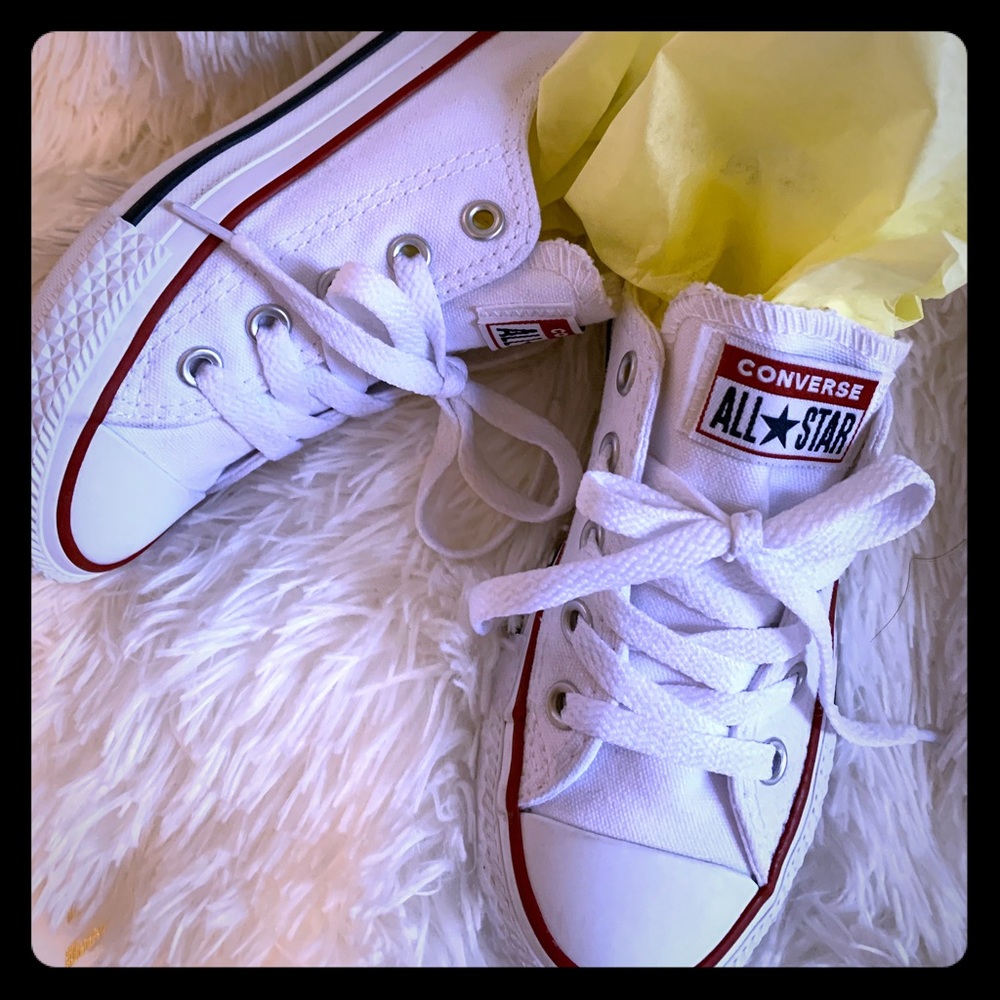 Classic white Converse sneakers